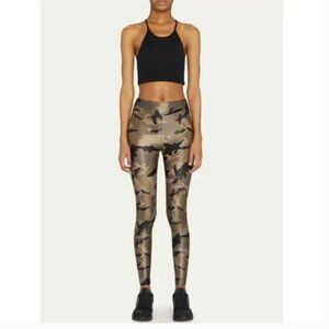 KORAL Lustrous High-Rise Camo-Print Leggings Green